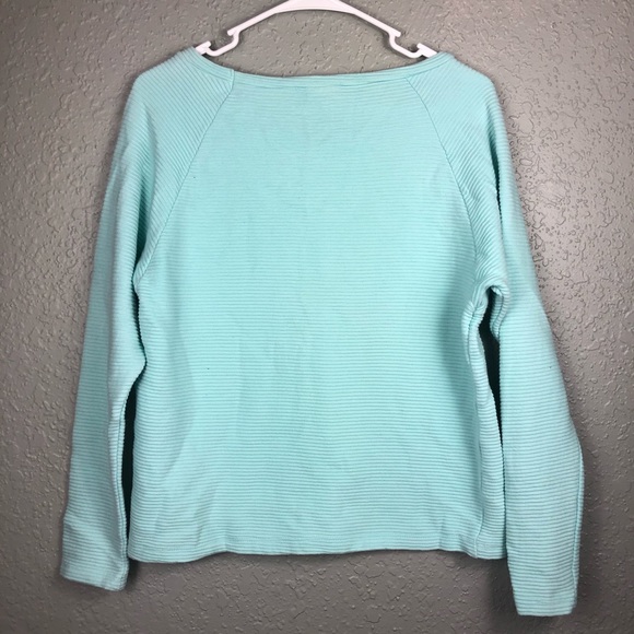 Forever 21 baby blue pullover M scoop neck ribbed - Picture 3 of 8